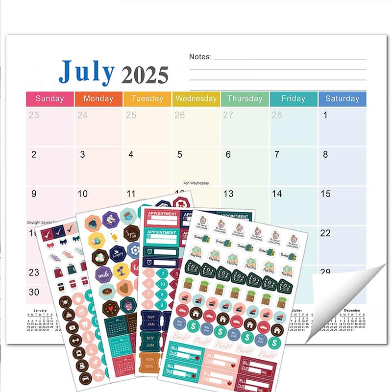 Magnetic Calendar from July 2025 - December 2026, 12x10 Inch Magnetic Calendar Refrigerator Magnets Paper Planner 18 Months