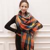 Thick Imitation Cashmere Shawl Windproof Shawl Wrap Fashion Plaid Scarf  Gift