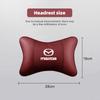 Car Seat Leather Headrest Neck Cushioning Support Head Pillow For Mazda 2 3 6 5 Atenza CX3 CX5 MX5 CX7 Axela CX30 CX90 CX60 CX50