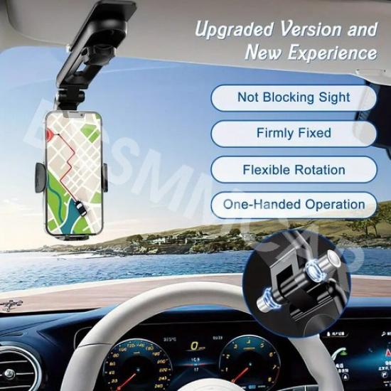 360° Rotatable Car Phone Holder Mount Stand Black Bracket For 4.-7in Phones GPS