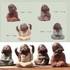 Buddha Statues Little Monk Color Sand Ceramic Art Home Club Geomantic Decoration Figurine Tea Pet Home Decoration Accesso