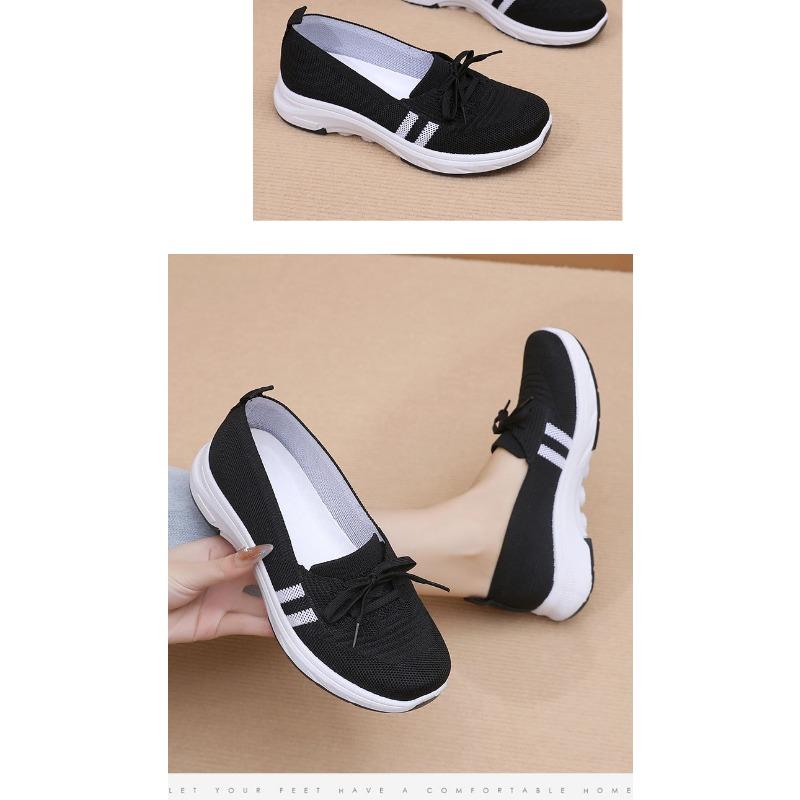 Spring and Autumn Women's New Foot Comfortable Soft Sole Walking Shoes Casual Fashion Sports Women's Shoes Middle-aged and Elderly Flat Shoes