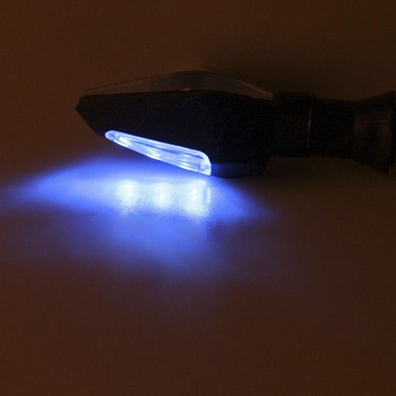 12LED Žlutá+Modrá Směrovka na motocykly Blinkr Univerzální