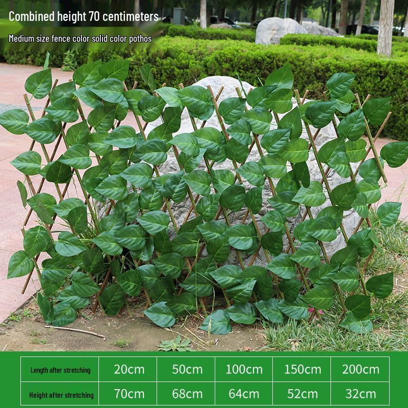 Retractable Wooden Picket Fence for Outdoor Greenery and Balcony Decoration