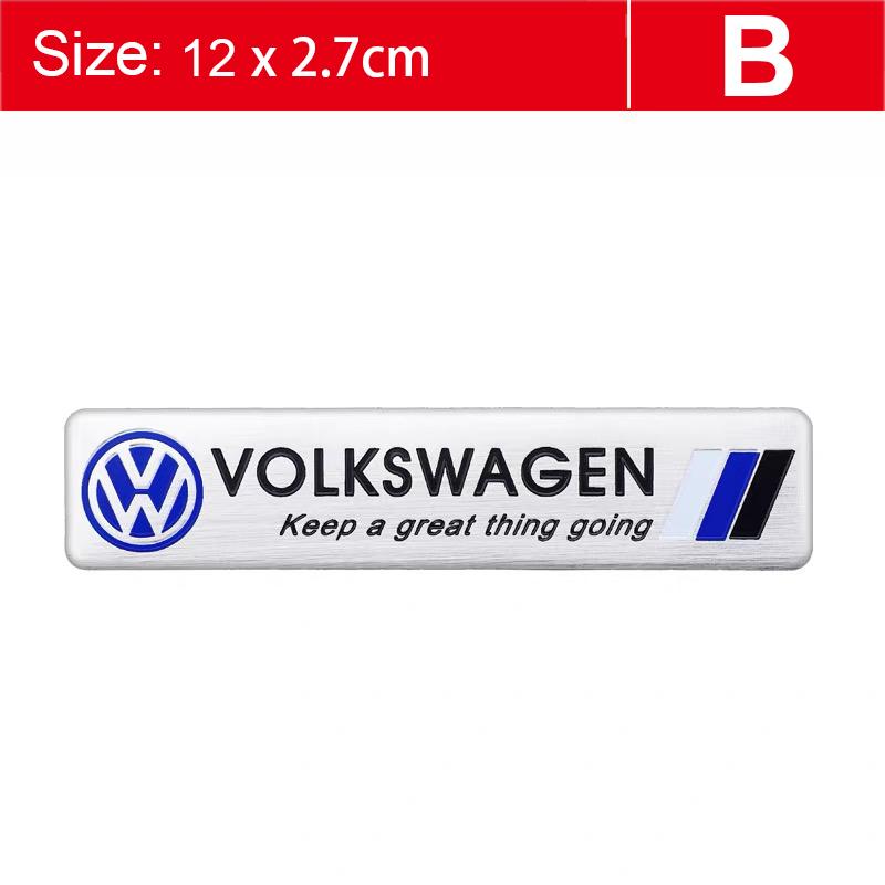 1Pcs 3D Aluminum Stickers Car Body Trunk Decal For VW Golf Tiguan Touran Polo GTI Jetta Passat CC T5 Scirocco Arteon Transporter Mc9