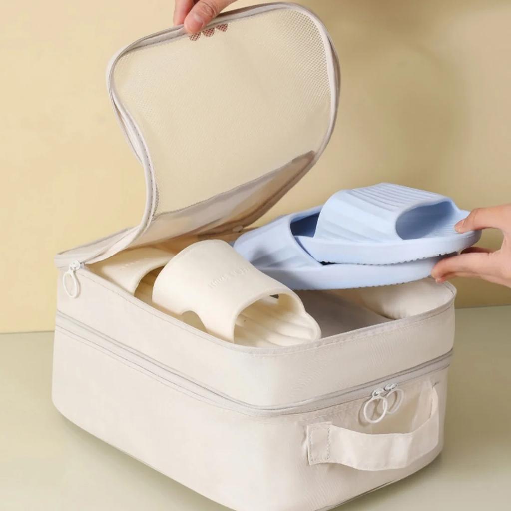 Business Travel Shoe Bag, Portable Large Capacity Shoe Storage Bag, Three-layer Shoe Bag Storage, Slippers Dust Bag