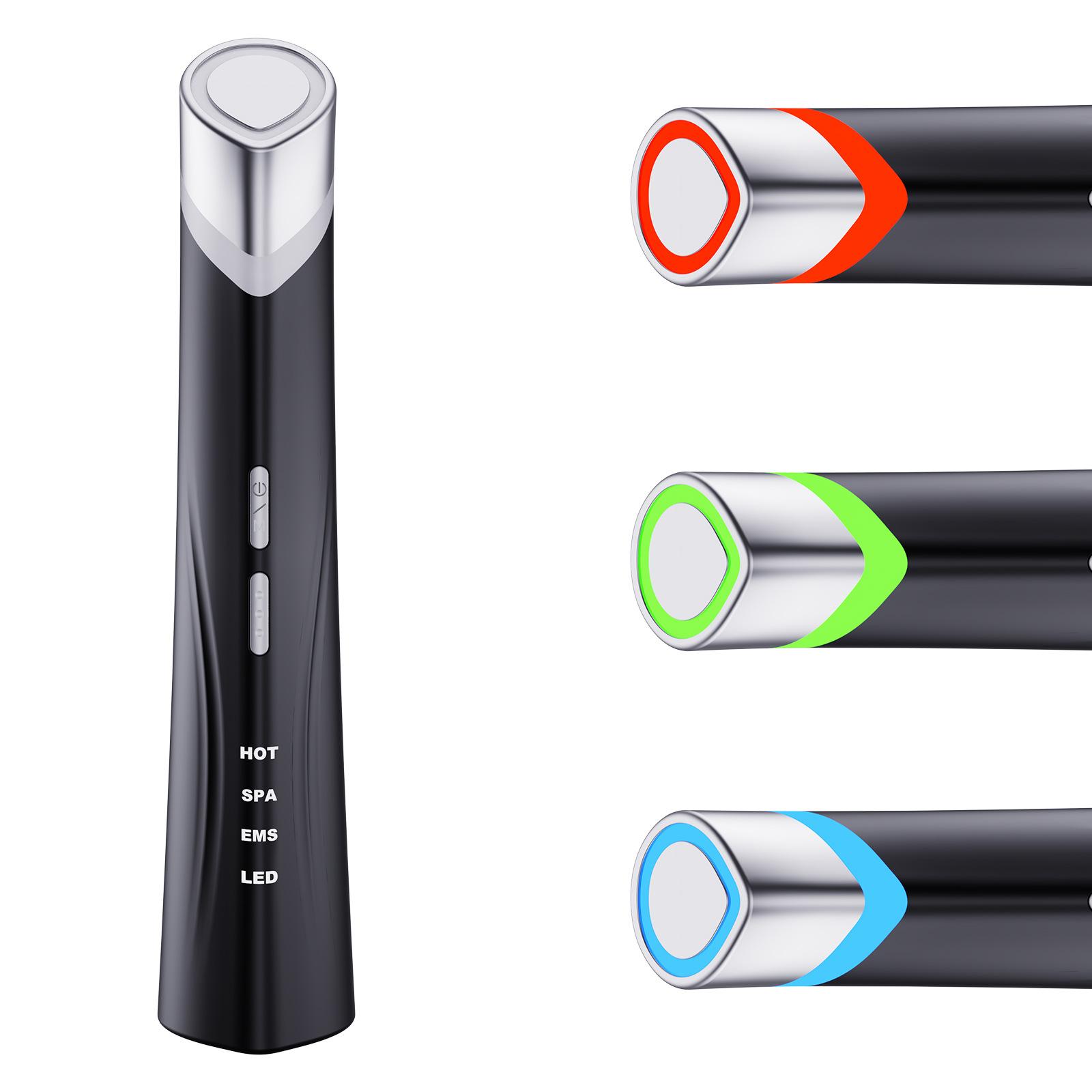 

Косметологический прибор EMS Micro-current 5th Gear, массажер для лица, насадка для ухода за кожей, косметический прибор для схождения пор чёрный