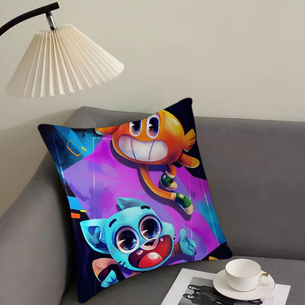 The Amazing World Of Gumball Personalized Pillow Dust Cover Bedroom Kids Party Decoration Pillowcase Birthday Children Gift