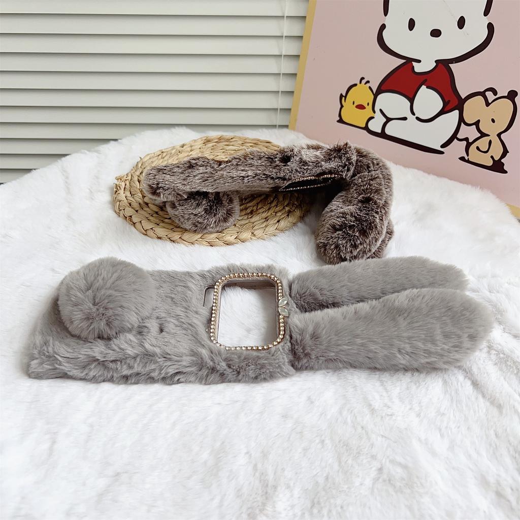 Für Xiaomi 17 Pro Max Hülle Plüsch Süßer Hase Winter Flauschig TPU Handyhülle
