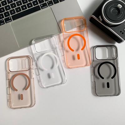 Funda de Teléfono Magnética Transparente Ultra Fina para Apple 17 Pro Max y 17 Air, Agujero Grande para Cámara, Cubierta Dura Duradera, Compatible con Modelos 12/15/16