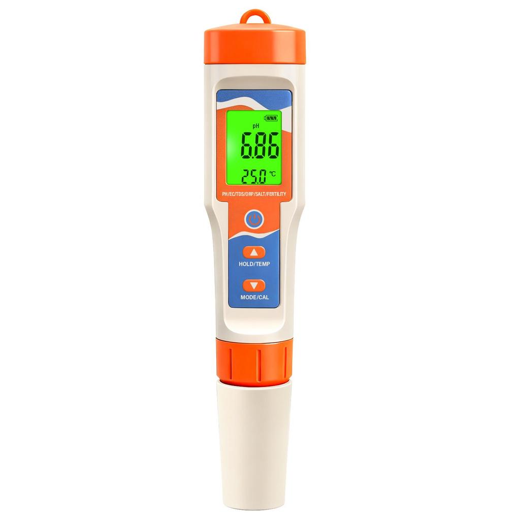 7 In 1 Digital PH EC TDS ORP Salinity Fertility Temperature Water Quality Tester Pen With ATC For Aquarium Hydroponics Spa