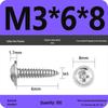 PWA Nickel-Plated Carbon Steel Self-Tapping Screws with Washer, White Zinc Cross Head, Pointed Tail, Sizes: 1.6/1.8/2/2.5