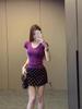 Apricot Polka Dot Women's High-Waisted Slim Fit Short Skirt Suit for Petite Sizes - Versatile Summer Hip-Hugging Design