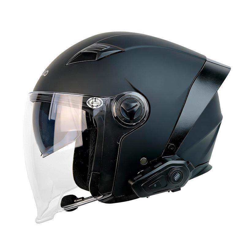 Cooles Bluetooth-Halbhelm-Fahrradhelm: Leicht, Doppelvisier, Lange Akkulaufzeit, 3C-zertifiziert, Komfortpassform, Überragende Klangqualität
