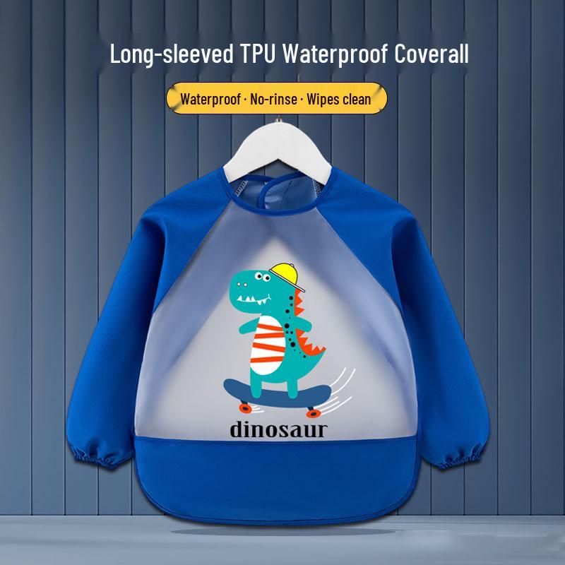 Waterproof Long Sleeve Baby & Toddler Bib Apron – Stain Protection, Wash-Free, All-Season Size 110 (3-4 years)