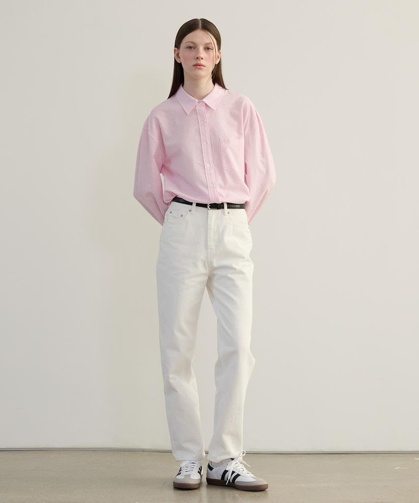 Tudment Washing Denim Pants White