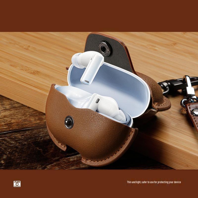 Baseus M2s Protective Shell for Bowie M2s Bluetooth Earbuds - Genuine Leather Case