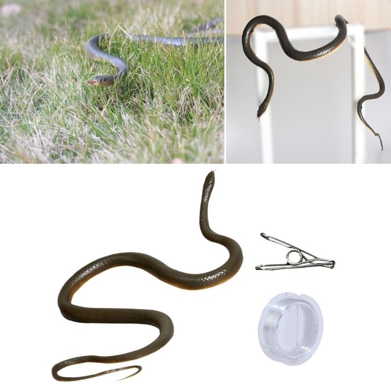 Snake Prank Toy with String Clip That Chases People Golf Snake Prank Toy Halloween AprilFools Supplies Novelty Gadgets