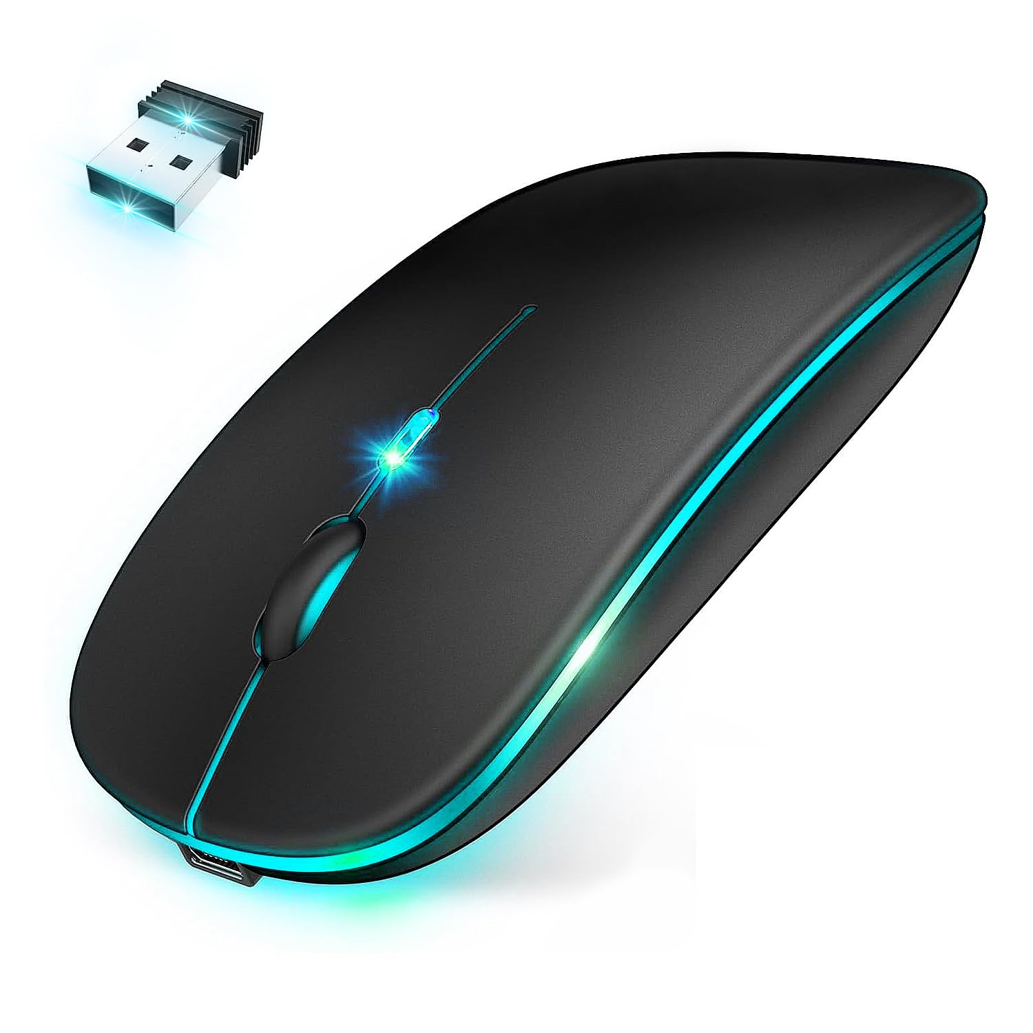 

Incredibly Slim and Quiet Wireless Mouse with Bluetooth Optical DPI Instant Symmetrical Compatible with and Ideal for Business and Travel Design 5.4
