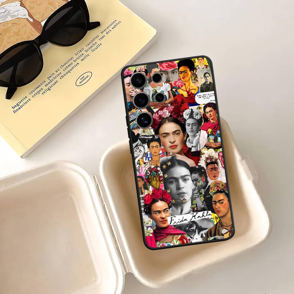Fashion F-Frida K-KahlosS Case For Samsung Galaxy Case S25 S23 S22 S21 S30 S20 S10 Ultra Plus FE TPU Soft Cover