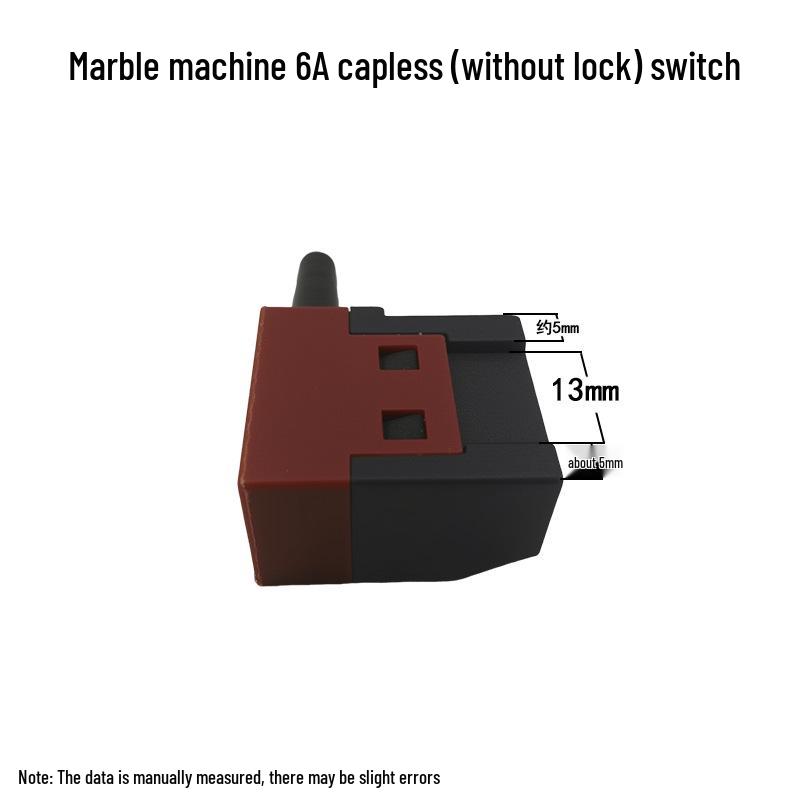 6A Flat Capless Switch for Electric Tools - Marble Machine Accessories