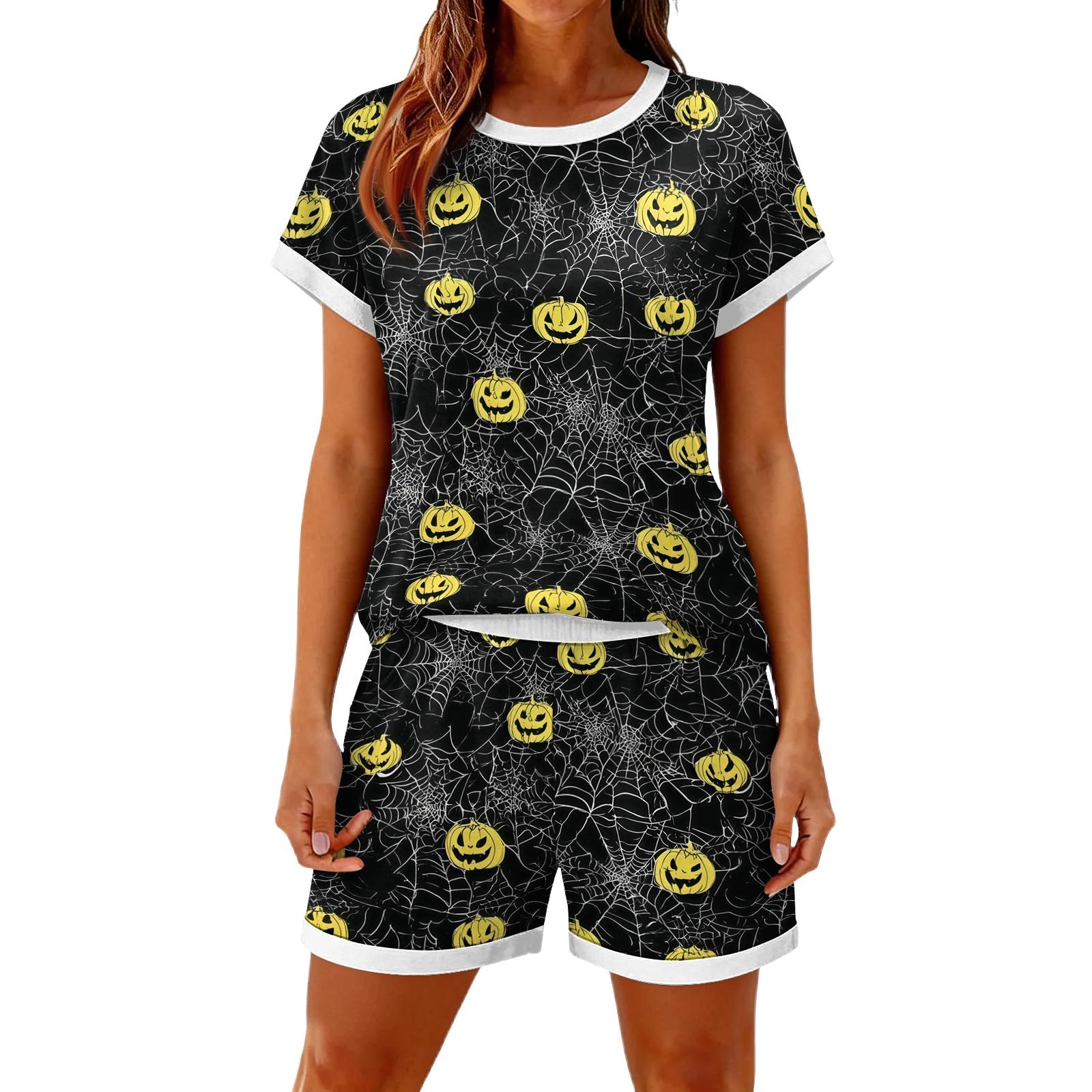 Women s Loose Fit Casual Two Piece Set Short Sleeve Top and Shorts Lightweight Comfortable Lounge Wear for Everyday Use L