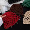 Breathable Knit Brimless Knitted Cap Star Pattern Hollow Star Cap Bohemian Head Wrap  Casual Wear