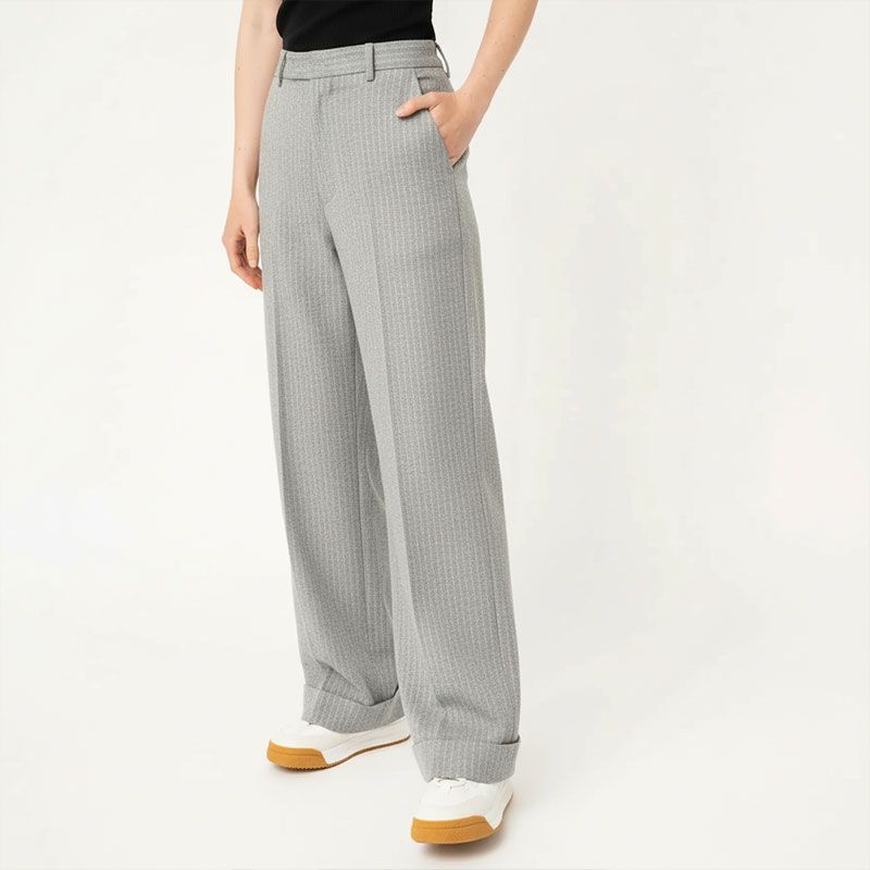 Pantalon cadel gris rayé Femme LA PETITE ETOILE