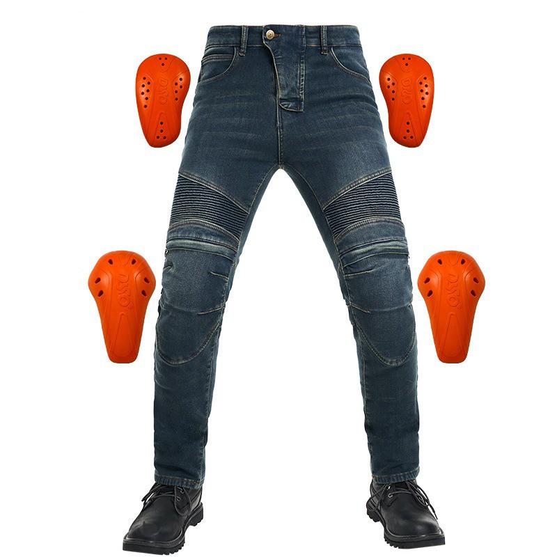 Motorcycle Protective Pants With CE-Certified Armor Windproof Abrasion-Resistant Riding Trousers Men Women Small
