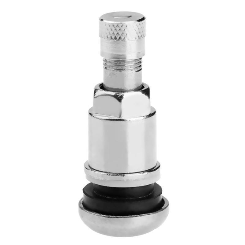 4-piece/set Stylish Metal Stems Car Tyre Valves Metal Heavy Duty Stainless Steel Accessories for Auto & Motorcycle Tires