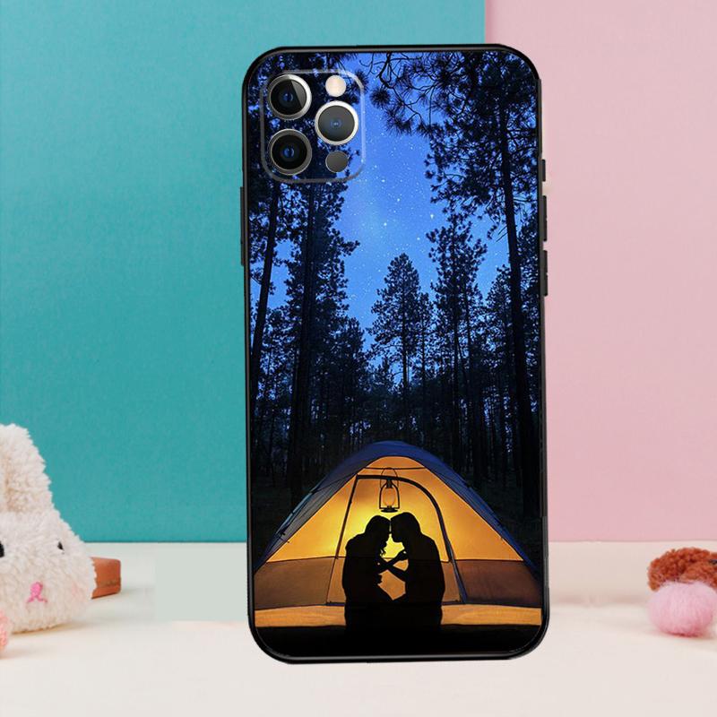 Camping Nature Phone Case For iPhone 17 Air 16 14 13 12 11 15 Pro Max 12 13 mini 15 16 Plus 16e Cover Coque