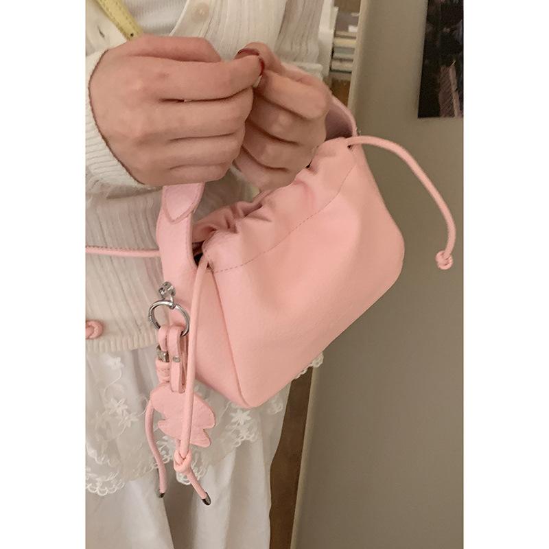 

Нишевая плиссированная сумка-тоут женская новая модная однотонная маленькая квадратная сумка простая наплечная сумка-мессенджер