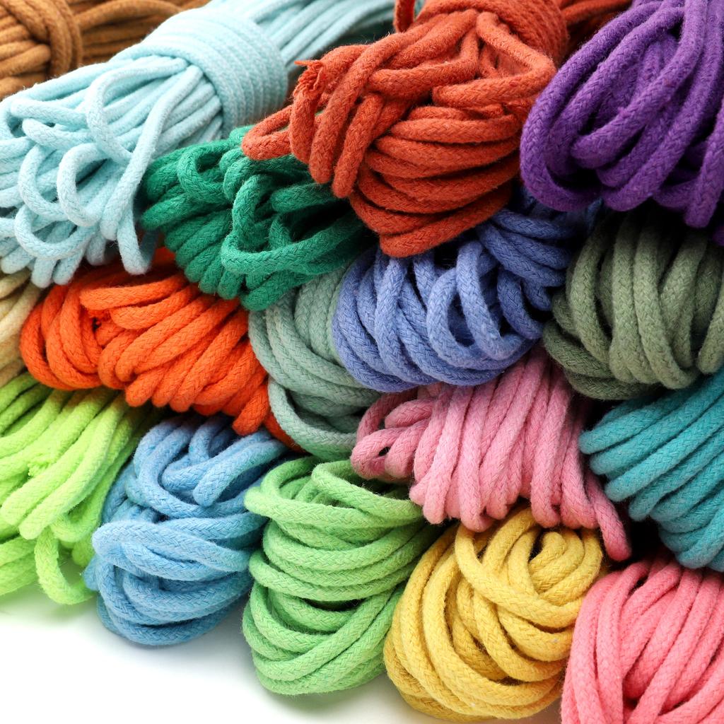 Core Cotton Monochrome Braided Rope Cotton Cord Thread String DIY Beading Bracelet Jewelry Making