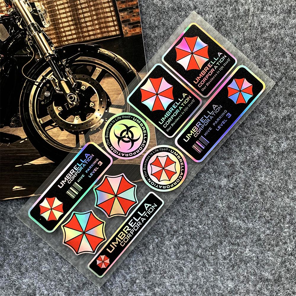 Наклейка на мотоцикл/автомобіль Resident Evil Umbrella: Водонепроникна та міцна наклейка