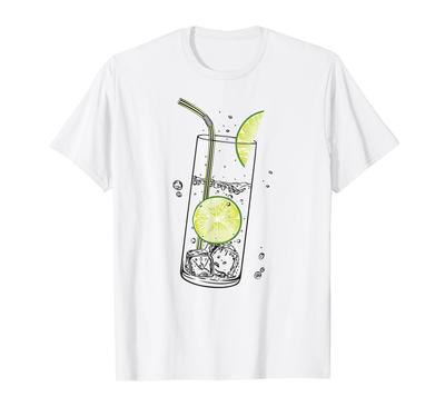 Lime Lemonade and Ice Cubes Summer Clothes and Lime Water T-Shirt