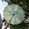 Very Beautiful Umbrella for Girls Good-looking Extra Large Thickened Reinforced Rain Or Shine Dual-Use Oil Painting Folding Ins Niche