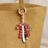 Handmade Beaded Keychain: Summer Chinese Style Woven Bodhi Pendant for Bags