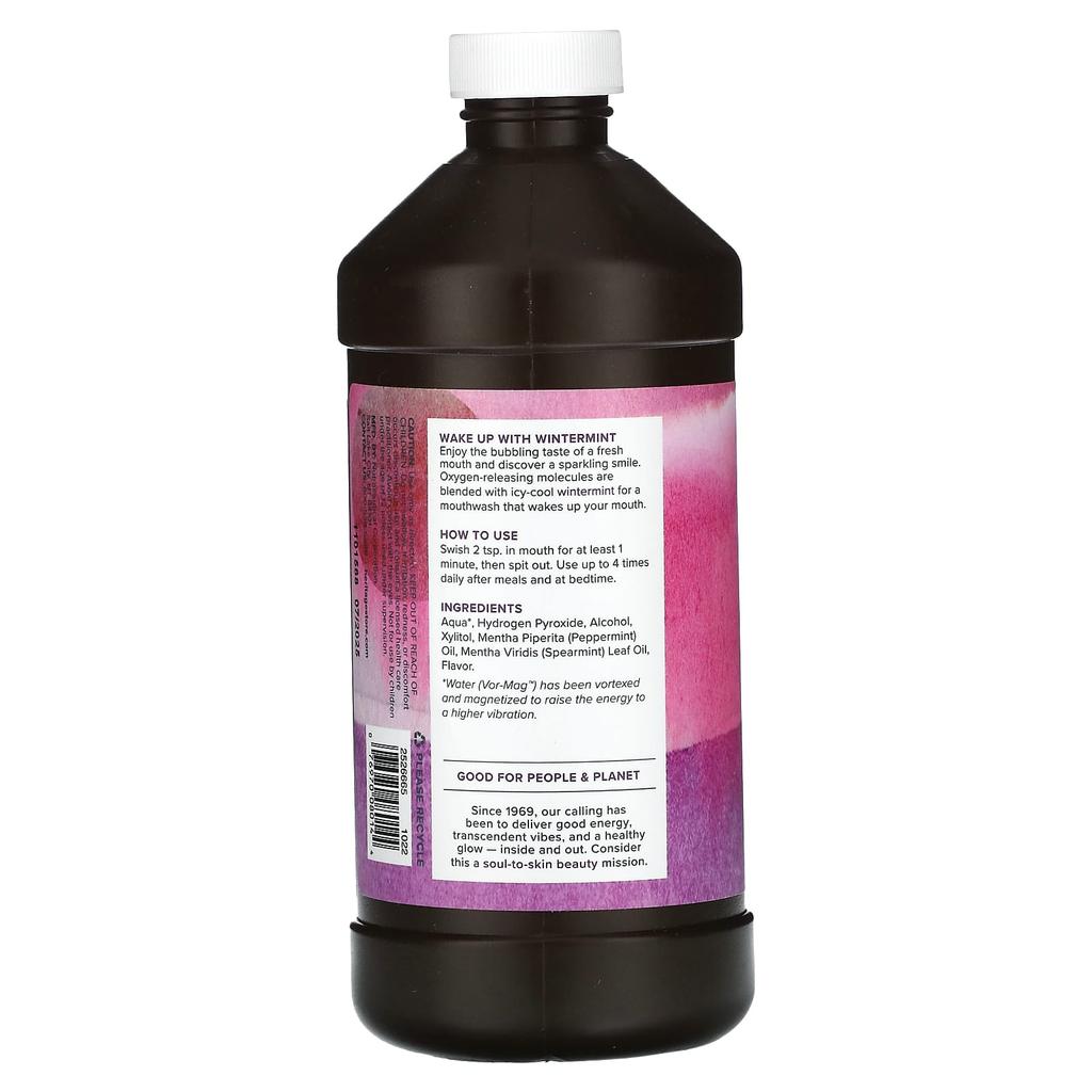 Płukanka do ust z nadtlenkiem wodoru, Odświeżająca zimowa mięta, 16 fl oz (473 ml)