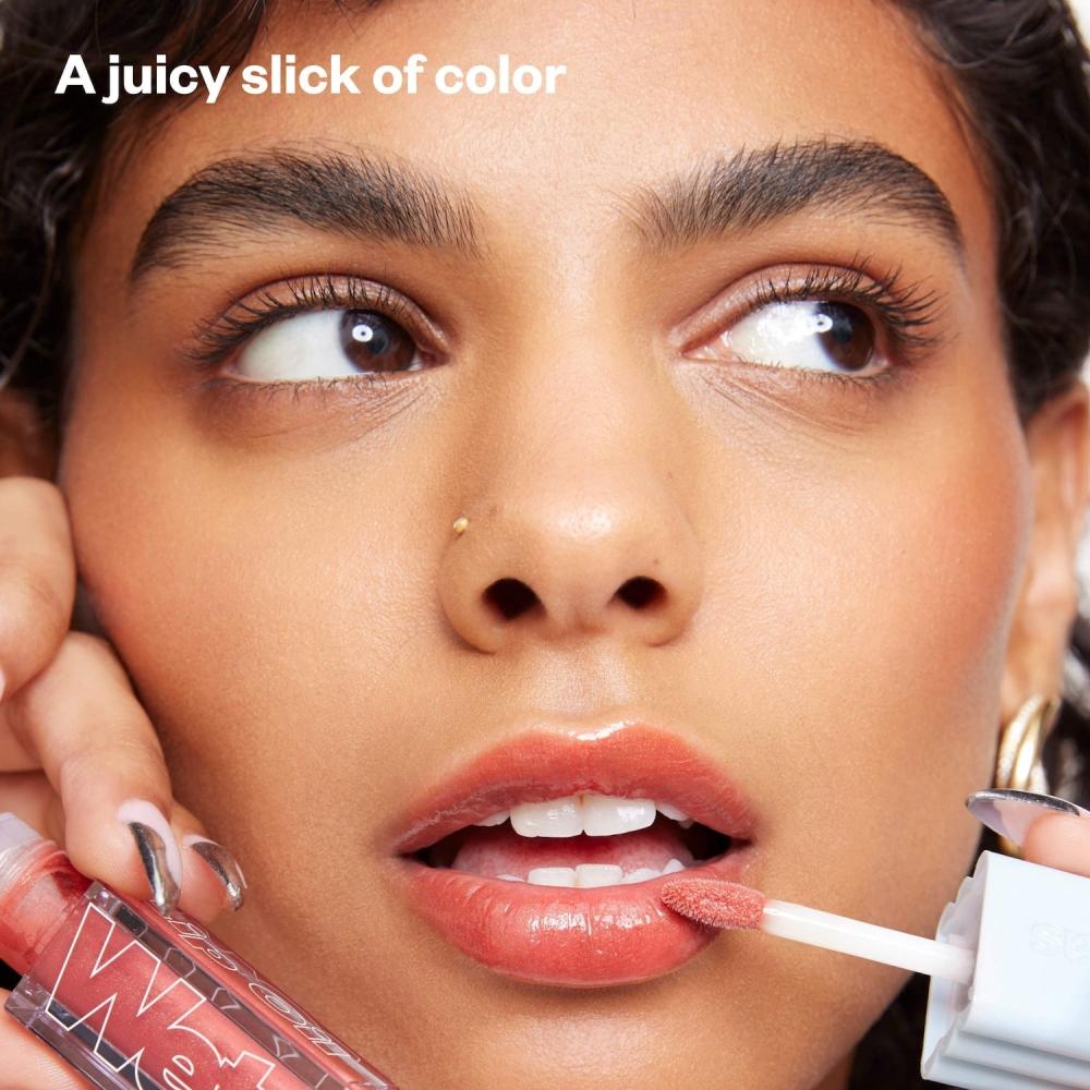 Kosas Wet Lip Oil Aufpolsternde Peptid-Lippenbehandlung Glanz .15 Unzen 4,6 ml Dip Neutral Perlmutt-Nude