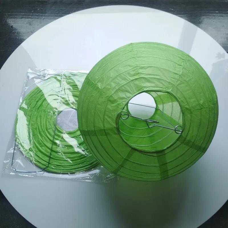 10-Inch Round White Paper Lantern, Red Mid-Autumn Festival & Wedding Decoration