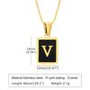 Letter Initial Pendant Necklace Women Stainless Steel Jewelry Alphabet Collar Birthday Party Mom Girlfriend Valentine's Day Gift