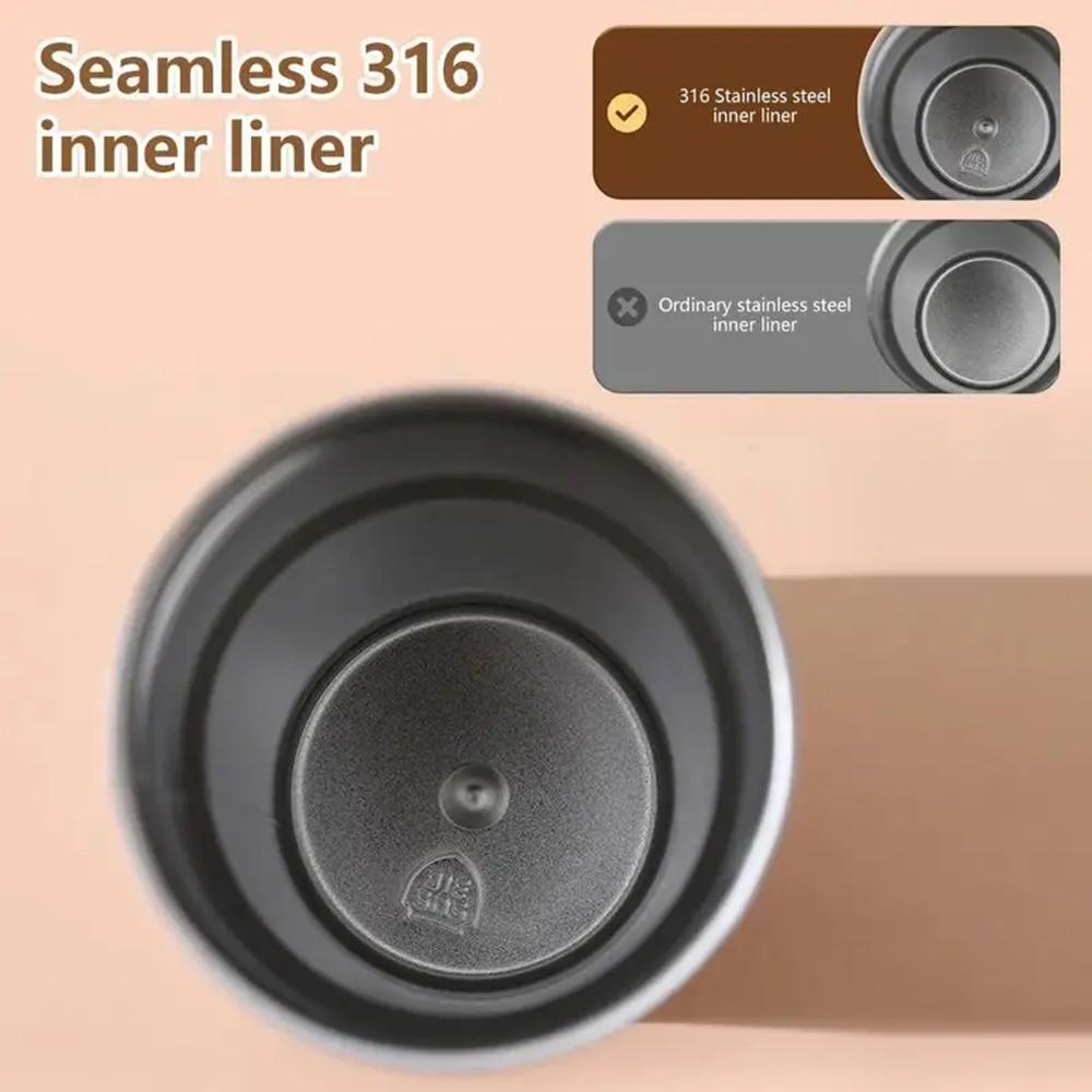 450ML Stainless Steel Coffee Cup Digital Display Travel Thermal Mug Leak-Proof Thermos Bottle Mug Vacuum Flask Insulated Cups