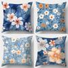 4pcs Tropical Flower Design digital printing pillow cover Short plush Suitable living rooms bedrooms sofas throw cushion cover