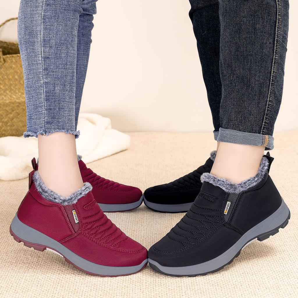 Winter Warm Snow Boots for Women Anti-Slip Waterproof Ankle Booties With Faux Fur Lined Women's Comfortable Short Boots Outdoor Workout Walking Shoes