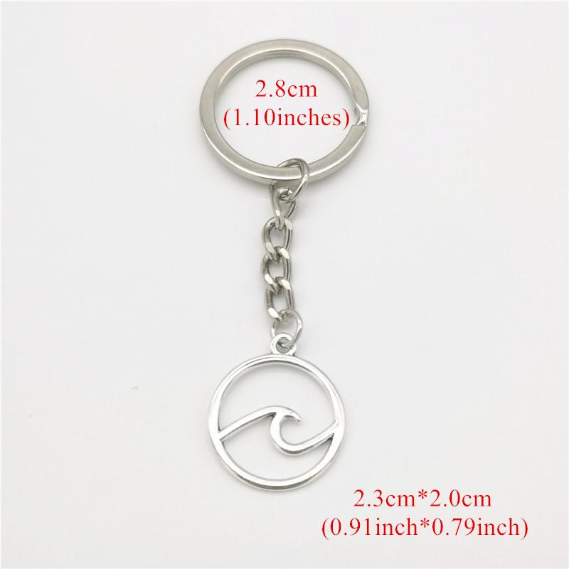 Mode Welle Schlüsselanhänger Ozeanwelle Anhänger Schlüsselanhänger Schlüsselringhalter Strand Schmuck Geschenke