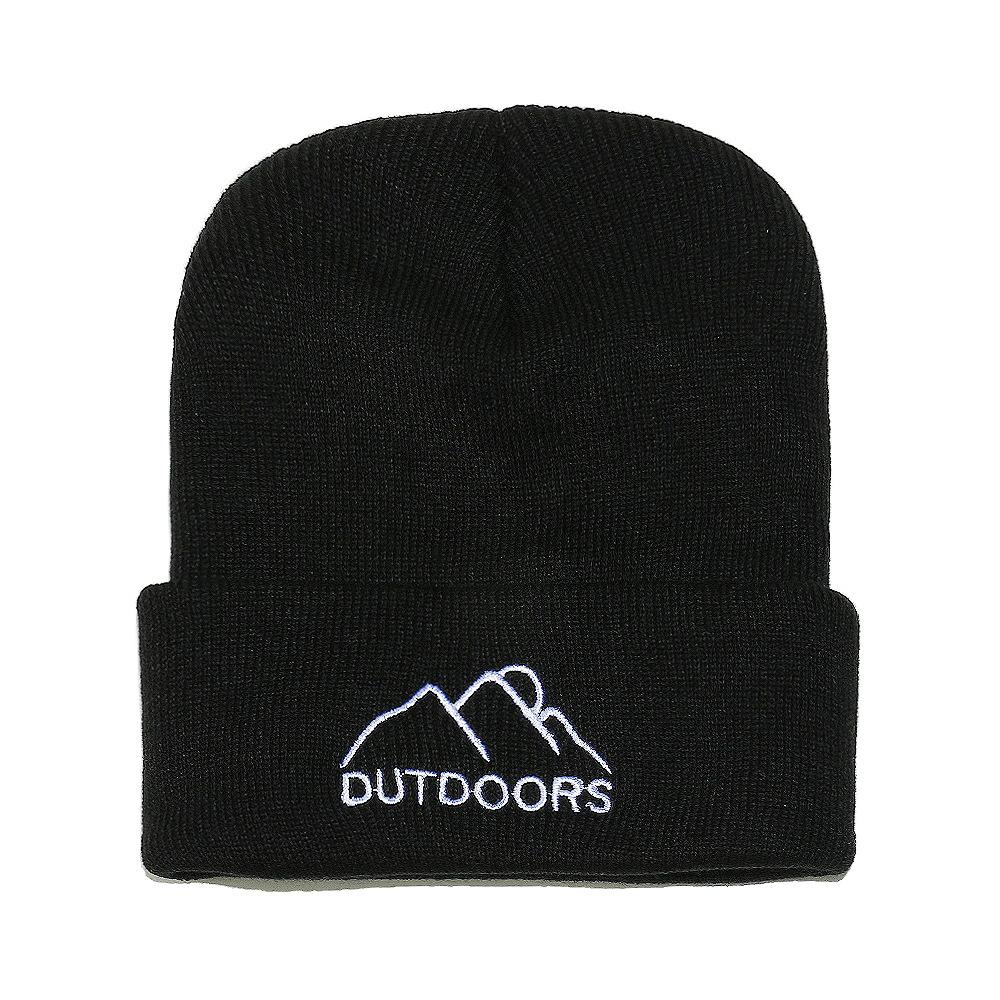 

Temu autumn and winter wool hat outdoor mountaineering peak embroidery pullover hat ear protector knitted cold hat men M（56-58cm） чёрный