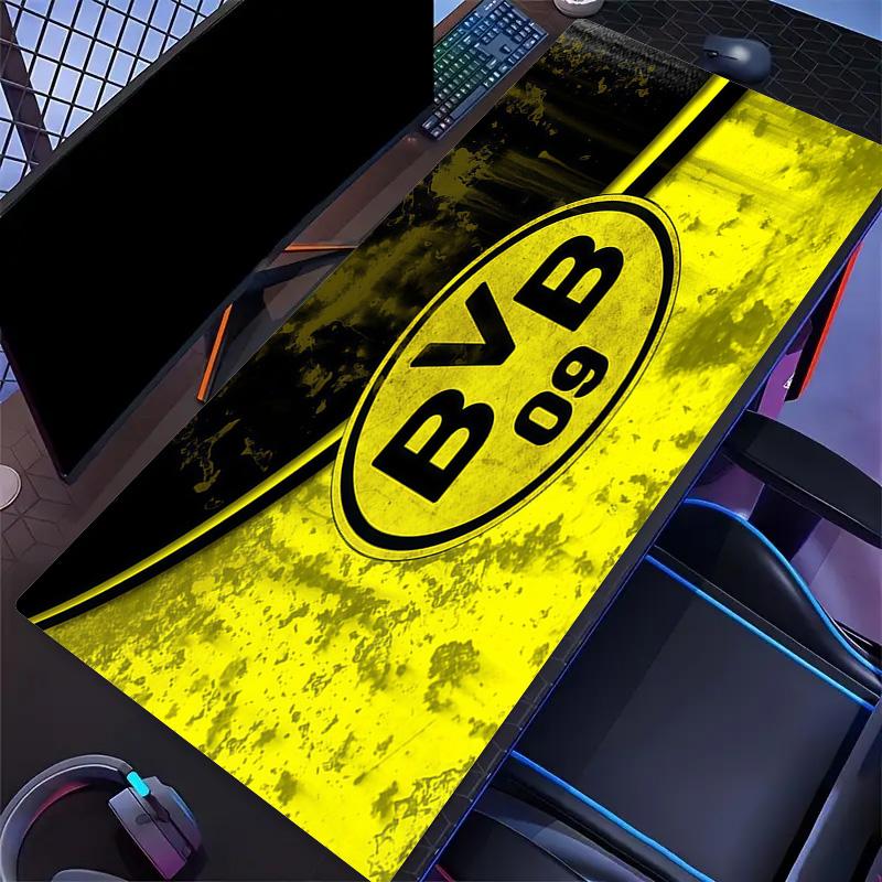 Poduszka z nadrukiem Borussia Dortmund Antypoślizgowa Mata pod mysz do laptopa/tabletu XXL Mata do gry na mini PC Z blokowaną krawędzią