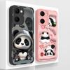 Hülle Für Vivo Y03 4G Lustiger Panda Vollständige Abdeckung Stoßfänger Weiches Flüssigsilikon Hülle Für Vivo Y 03 Modell V2332 Handy Rückabdeckungen Hülle