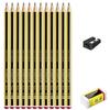 Crayon graphite - staedtler - noris - pack de 12 - taille-crayons inclus - gomme noris