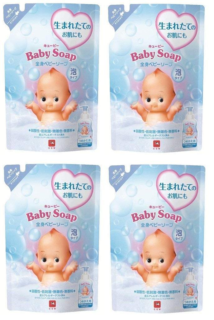 Kewpie Savon Bébé Corps Entier Recharge 350ml x 4 [Achat en Gros] (Type de mousse)